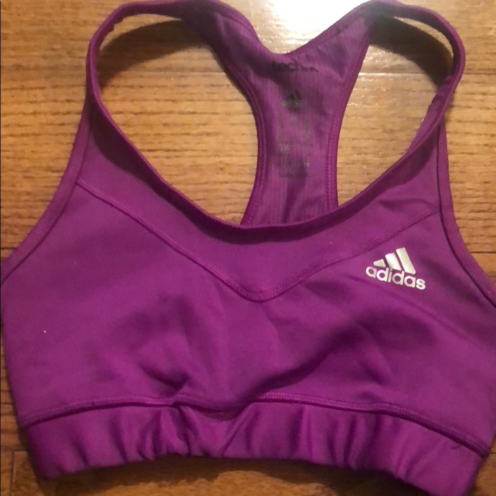 PUPRLE XS ADIDAS SPORTS BRA